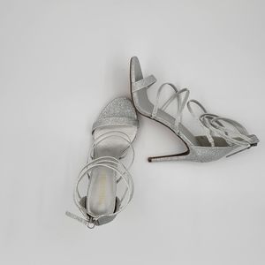 Dream Pairs Womens Silver Heel Sandals sz 9.5